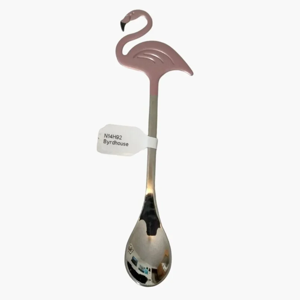 Pink Flamingo Spoon stainless Steel Coffee Sugar Bowl Cocktail